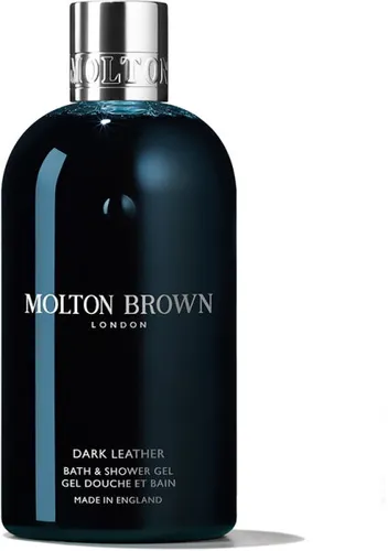 Molton-Brown Dark Leather Bath & Shower Gel 300 ml - Luxuriöses Duschgel für ein sinnliches Wellness Erlebnis, tierversuchsfrei und parabenfrei. Erleben Sie die betörenden Düfte von sibirischer Pinie, Tabak und Leder.
