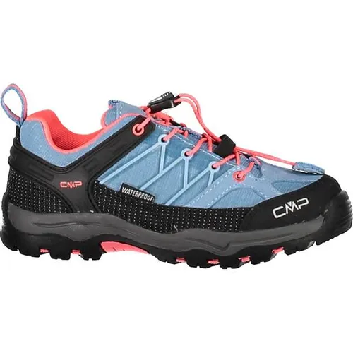 CMP Kinder Trekkinghalbschuhe KIDS RIGEL LOW TREKKING SHOE WP - Wanderschuhe für Kinder mit wasserdichter CLIMA PROTECT-Membran, Schnellschnürung für einfachen Sitz und aus robustem Veloursleder, ideal für Abenteuer in der Natur.