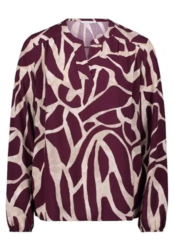 Schlupfbluse BETTY & CO – Damen Schlupfbluse mit Print - Casual Bluse in Dunkelrot mit grafischem Druck. Die figurumspielende Passform sorgt für einen bequemen Sitz und ist perfekt für entspannte Alltags-Looks.
