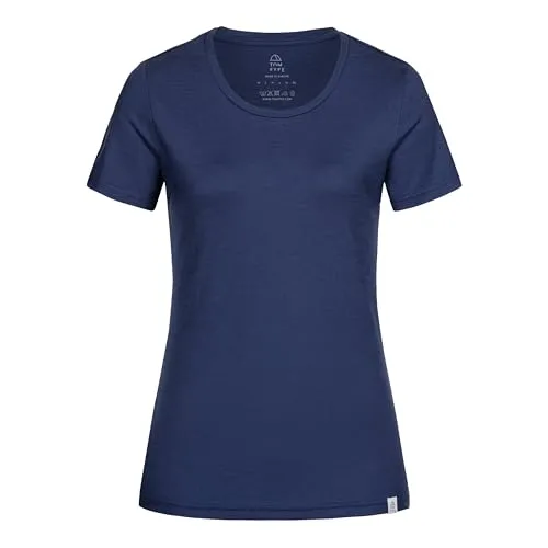 TOM FYFE Premium Merino T-Shirt Slim Fit Damen Marine / 2XL – 100% Merinowolle, atmungsaktiv und geruchshemmend - PFLEGELEICHT | Maschinenwaschbar bei 30 °C, oft genügt Lüften. WEICHER TRAGEKOMFORT | Flauschige Nähte sorgen für angenehmes Tragegefühl. IDEAL FÜR ALLE AKTIVITÄTEN | Schnelles Trocknen und optimale Temperaturregulierung – perfekt für Alltag und Reisen.