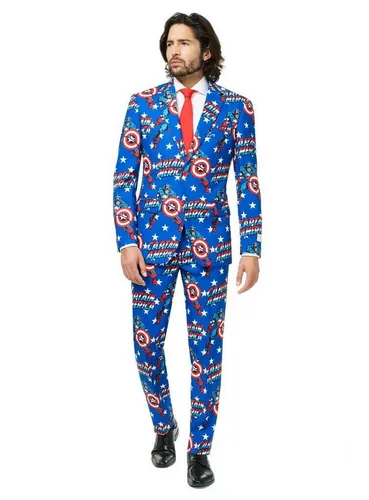 Opposuits Partyanzug Marvel Captain America Kostüm Anzug von OppoSuits