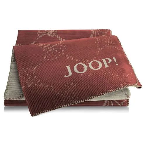 JOOP! Cornflower Plaid Tagesdecke in Rouge 150 x 200cm in rot von JOOP! Living