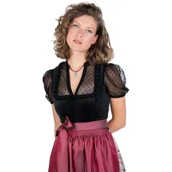 Spieth & Wensky Dirndl Gloria – Feines Samtoberteil in blau von Spieth & Wensky