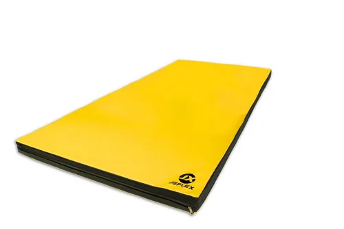 Jeflex Weichbodenmatte 200 x 100 x 8 cm GELB/SCHWARZ - Weichbodenmatte, 200 x 100 x 8 cm, Made in Germany - ideal für sicheres Turnen und Spielen, hautfreundlich und langlebig, perfekt für Kinder und Fitnessaktivitäten.