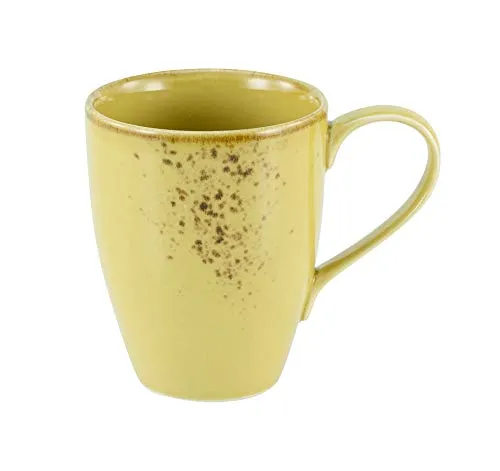 CreaTable 22522 Nature Collection Kaffeebecher 300 ml CURRY in gelb von CreaTable