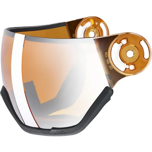 Uvex Wanted Visor mirror red-smoke 54-62 cm - Herren & Unisex Skihelme, mit integriertem Visier für besten Schutz und optimale Sicht bei jedem Wetter.