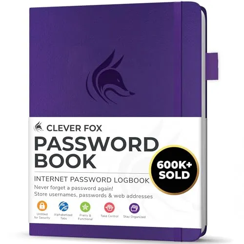 Clever Fox Passwortbuch mit Registerkarten von Clever Fox