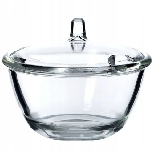 KADAX Zuckerdose Zuckerschale aus Glas Gewürzdose mit ergonomischem Deckel