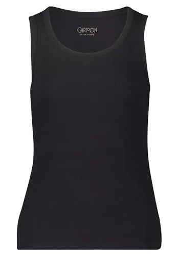 Cartoon Damen Basic-Top mit Rundhalsausschnitt Schwarz,38