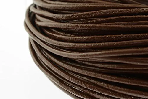 m echtes Lederband braun 2 mm von Vintageparts, DIY-Schmuck 2