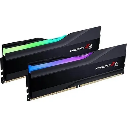 G.Skill Trident Z5 RGB DDR5-7600 - 32GB - CL36 - Dual Channel - RAM, 32GB Dual Channel (2x16GB), ultra-schnelle 7600 MHz für maximale Leistung, RGB-Beleuchtung steuerbar über gängige Software, ideal für Gaming und kreative Anwendungen.