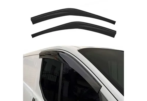 OMAC Lüftungsgitter 2x Windabweiser für Ford Transit 2014-2017 - Aerodynamische Windabweiser aus Acryl in Dunkel Schwarz, einfach zu montieren und waschstraßenfest. Perfekt für verbesserten Luftstrom und Schutz bei jeder Fahrt.