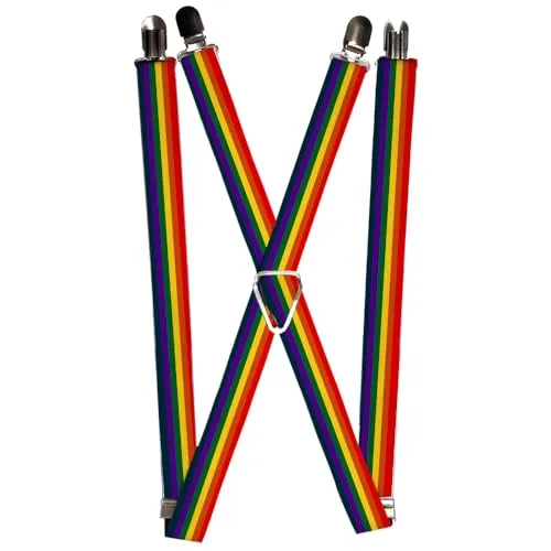 Buckle-Down Herren-Hosenträger, Regenbogenfarben, mehrfarbig, Einheitsgröße