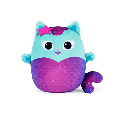 Schmidt Spiele 42798 Gabby's Dollhouse, Squishy Plüsch, Mercat, 30 cm Figur - Amazon Exklusive