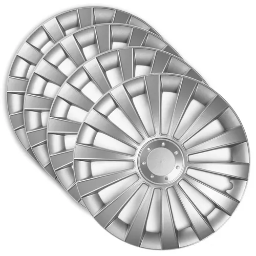 4x Radkappen Radblenden Radzierblenden Meridian Silber 13 Zoll Set für Fiat