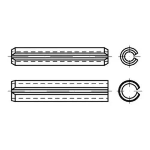 Reyher  Spannstifte (-hülsen) ISO 13337 Federstahl 2,5 x 16 (200 Stück)