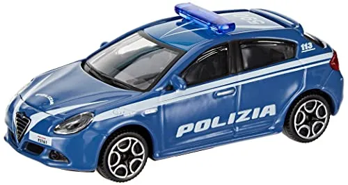 Bburago – Polizeiauto – Realistisches Modellauto im Maßstab 1:43 (zufällige Auswahl aus den verfügbaren Modellen), offizielle Polizeilizenz, empfohlenes Alter 3+ Jahre