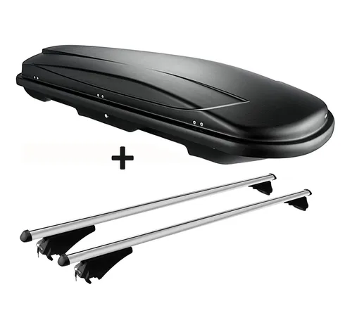 VDP JUXT Skibox schwarz 400 Liter mit Alu Relingträger für Audi Q5