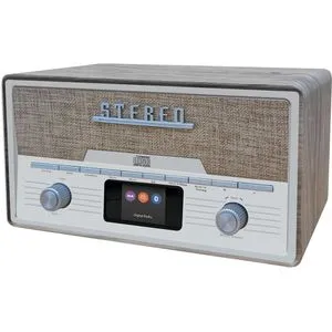 Denver Radio MDA-525LW Nostalgie DAB+ - Micro Mini Systeme mit Bluetooth für kabelloses Streaming, CD-Player und TFT-Farbdisplay – ideal für nostalgische Musikliebhaber.
