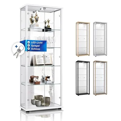 K-Möbel Glas Vitrinenschrank 2-türig von K-Möbel