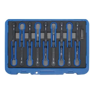 BGS Kabelverbinder-Lösewerkzeug-Satz für VAG, Porsche – 11-teilig - Kabel-Entriegler für sicheres und zerstörungsfreies Entriegeln von Steckkontakten in Fahrzeugen, ideal für VAG und Porsche, schützt die Klinge dank spezieller Schutzkappe.