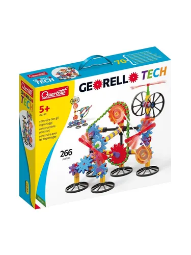 Quercetti Construction Playset 266dlg. - Kreatives Bauset - Spiele & Spielzeug, fördert die Kreativität und motorischen Fähigkeiten von Kindern mit 266 Teilen für endlosen Bau-Spaß.