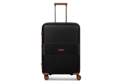 Farmhood Eco Edition 02 4 Rollen Trolley 67 cm schwarz - Koffer mit Dehnfalte, bietet extra Stauraum und ist umweltfreundlich hergestellt.