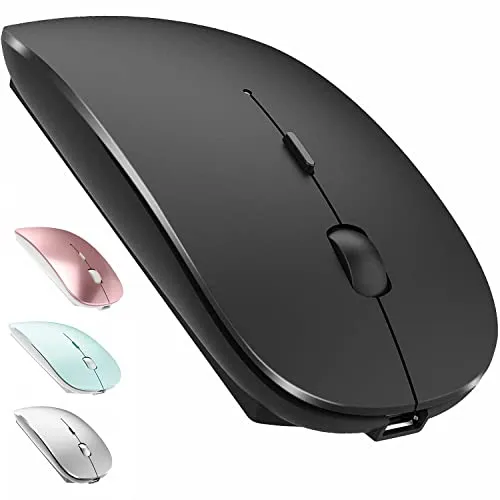 LEAPEST Kabellose Bluetooth Maus für MacBook und PC - Mäuse mit Dual-Mode (Bluetooth 5.1 + USB 2.4GHz) für nahtlosen Gerätewechsel. Ergonomisches, leises Design ideal für Büros oder unterwegs.