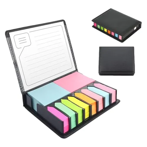 WPRO Haftnotizen Set Vittorio, 2000 Stück, 2 Formate, bunt, selbstklebend, beschreibbar – Sticky Notes, Haftstreifen, Seitenmarker, Pfeilform