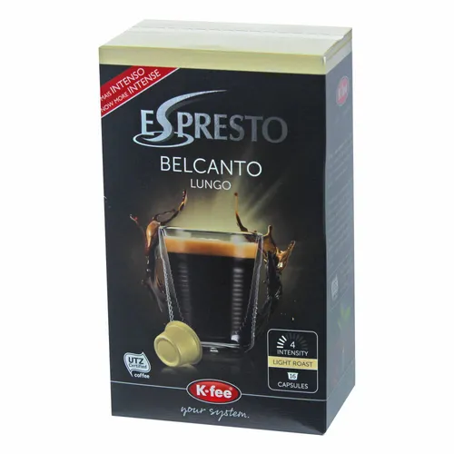 K-Fee Espresto Belcanto Lungo Espresso Röstkaffee 16 KAPSELN