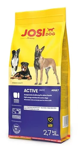 JosiDog Active (3 x 2,7 kg) | Hundefutter für ausgewachsene Hunde | Trockenfutter | Powered by JOSERA