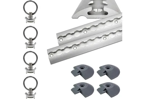 Airlineschiene halbrund Silber eloxiert 2X 0,5 Meter