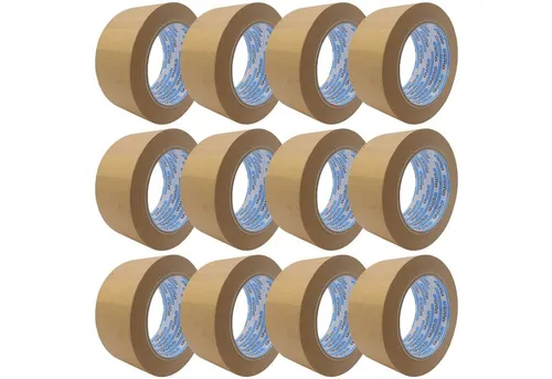 gws Klebeband Papier-Packband von gws, Paket-Klebeband, stark klebend (12-St) kräftiger Klebstoff, recyclinggerrecht, umweltschonend