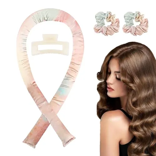 Lockenwickler ohne Hitze – Samt Hair Curler Set, rutschfest, für mittellanges bis langes Haar – Traumhafte Locken über Nacht, mühelos stylen