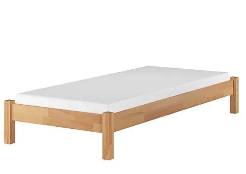 Erst-Holz®Futonbett 80 x 200 Buche Massiv mit Rost und Matratze