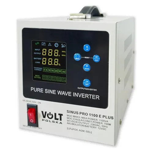 Volt Polska Przetwornica SINUSPRO 1100E PLUS 12/230V (700/1100W) (AGM, GEL, LiFePO4 (3SPM11012M)