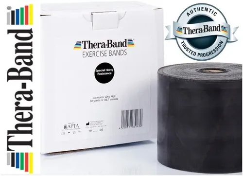 Grundpreis 7,40 €/m, THERABAND, 1,5m, schwarz, Fitness, Reha, Physio