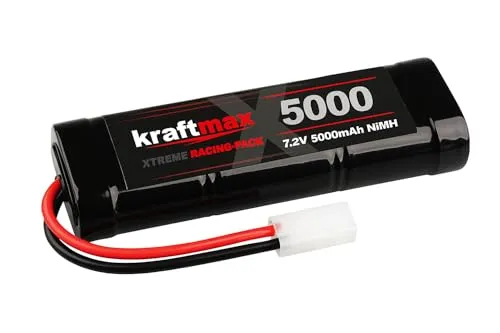 Kraftmax Akku Racing-Pack 7,2V 5000mAh - Modellbauzubehör mit extrem hoher Leistung und Lebensdauer, ideal für RC-Fahrzeuge. Der Tamiya Stecker sorgt für einfache Handhabung und längeres Fahrvergnügen.