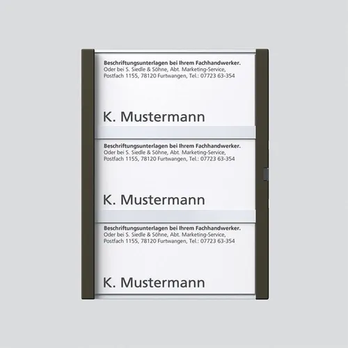 Siedle TM 611-3 GM Namensschild komplett von Siedle&Söhne Namensschild Erweiterungskomponente