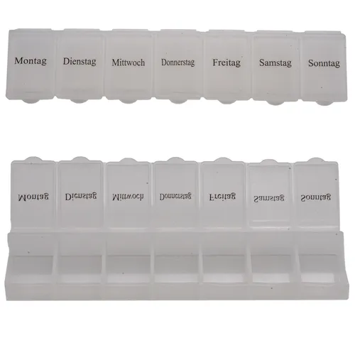 2x Pillenbox Pillendose Tablettenbox Medikamentenbox Pillen Box Dose 7 Tage