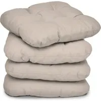 Beautissu Stuhlkissen Lisa, 40x40x8cm - Stuhlkissen für innen und außen, mit 8 cm starker Polsterung aus weichen Schaumflocken und strapazierfähigem Bezug. Ideal für Esszimmer und Gartenmöbel, sorgt für komfortablen Sitz und lebendige Farben.