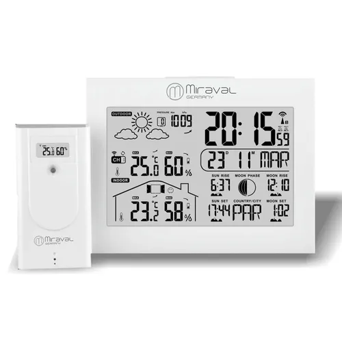 Miraval LCD Funk-Wetterstation mit Außensenor
