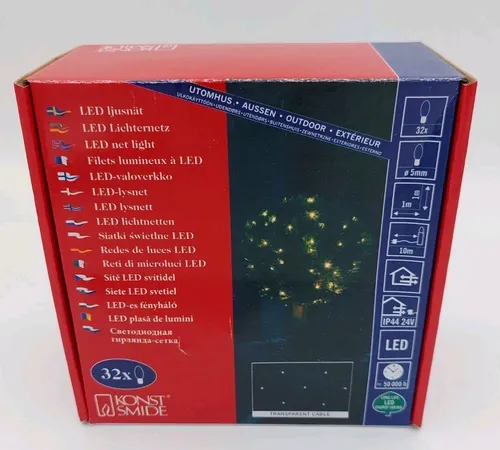 Konstsmide LED Lichternetz 32er warmweiß 1x1m