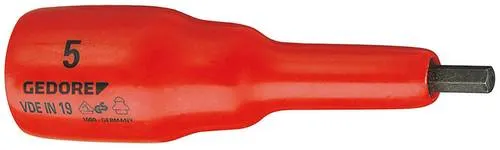 Gedore VDE IN 19 5 6124480 Innen-Sechskant Schraubendrehereinsatz 5mm - Betätigungswerkzeuge, VDE-zertifiziert für sichere Arbeiten unter Spannung, ideal für Elektriker und Handwerker.
