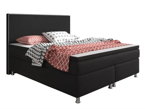 inter Boxspringbett King Size 140x200 Webstoff, inkl. Matratze und Topper
