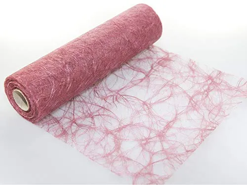 Sizoweb Tischläufer in unterschiedlichen Farben, 30 cm breit, 5 oder 20 m lang 20 m altrosa 3050