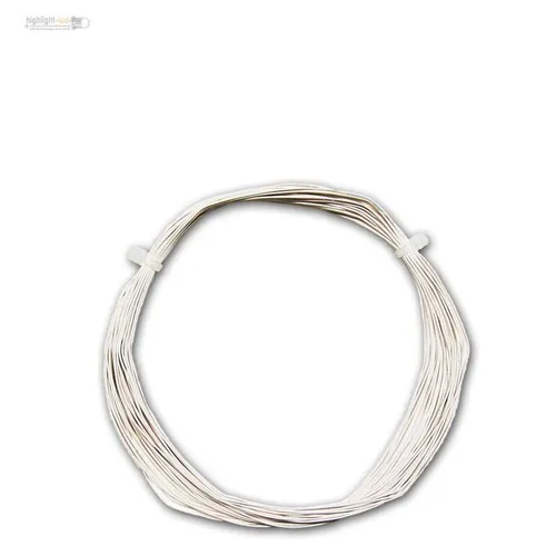10m Litze weiß 0,5mm / 0,04mm² Dekoderlitze CU Einzeladerlitze flexiebel
