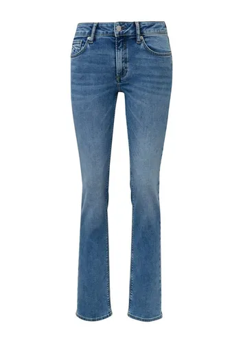 QS Straight-Jeans Catie - Slim Fit in Blau 38/30 - Stylische Slim Fit Jeans für Damen, aus hochwertiger Baumwollmischung für optimalen Tragekomfort und Passform.