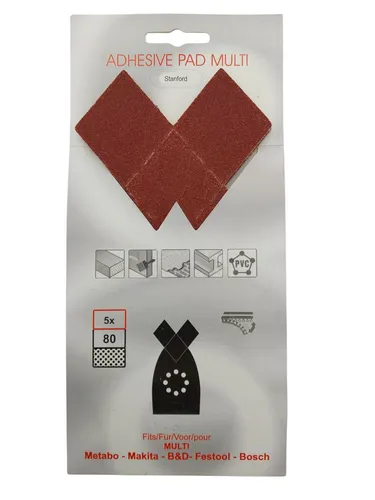 5x Schleifpapier für Winkelschleifer 200mm x 110mm Makita Metabo Bosch Mittel 80