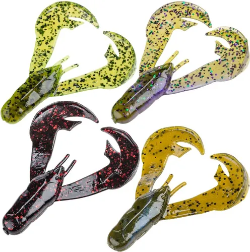 Strike King 7,5cm Rage Chunk - 7 Gummikrebse, Strike King Farbe:Hard Candy